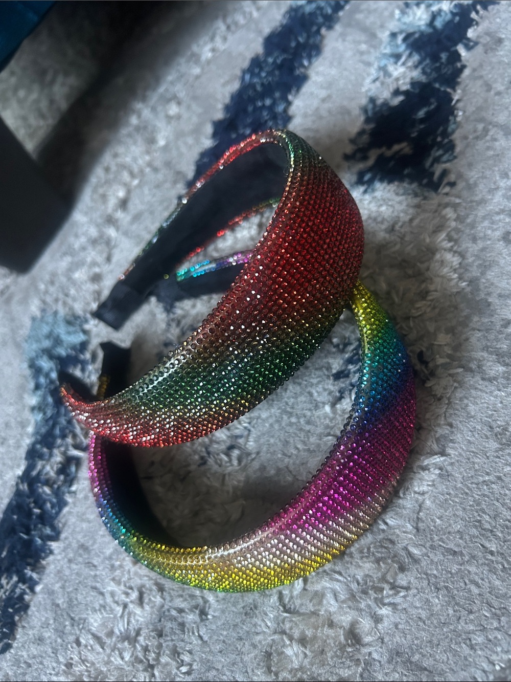 2 Rhinestone Padded Headbands - Multicolor